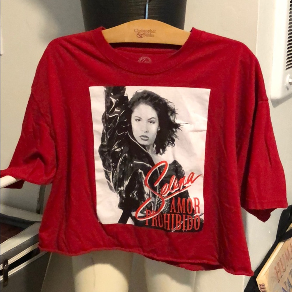 XL Red Selena SS Crop Top